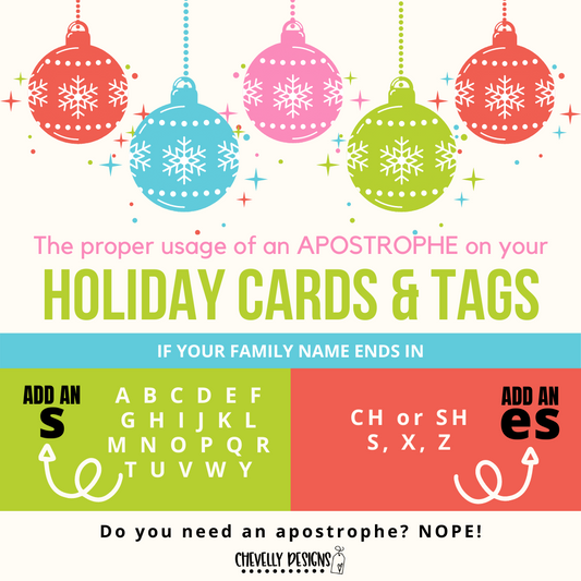 The Proper Usage of an Apostrophe for Greeting Cards and Gift Tags