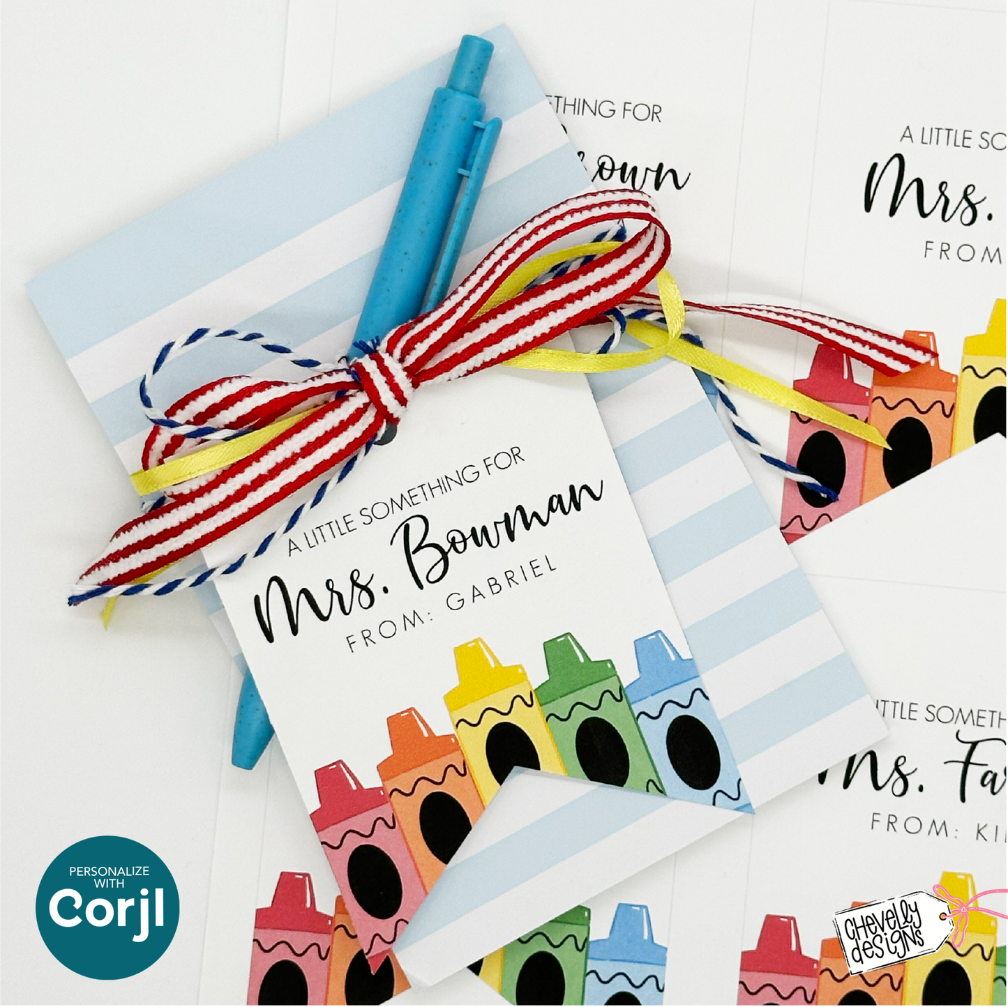 Editable Teacher Gift Tag Printable | Back to School, Teacher Appreciation, Any Occasion | Digital File