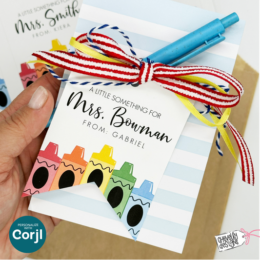 Editable Teacher Gift Tag Printable | Back to School, Teacher Appreciation, Any Occasion | Digital File