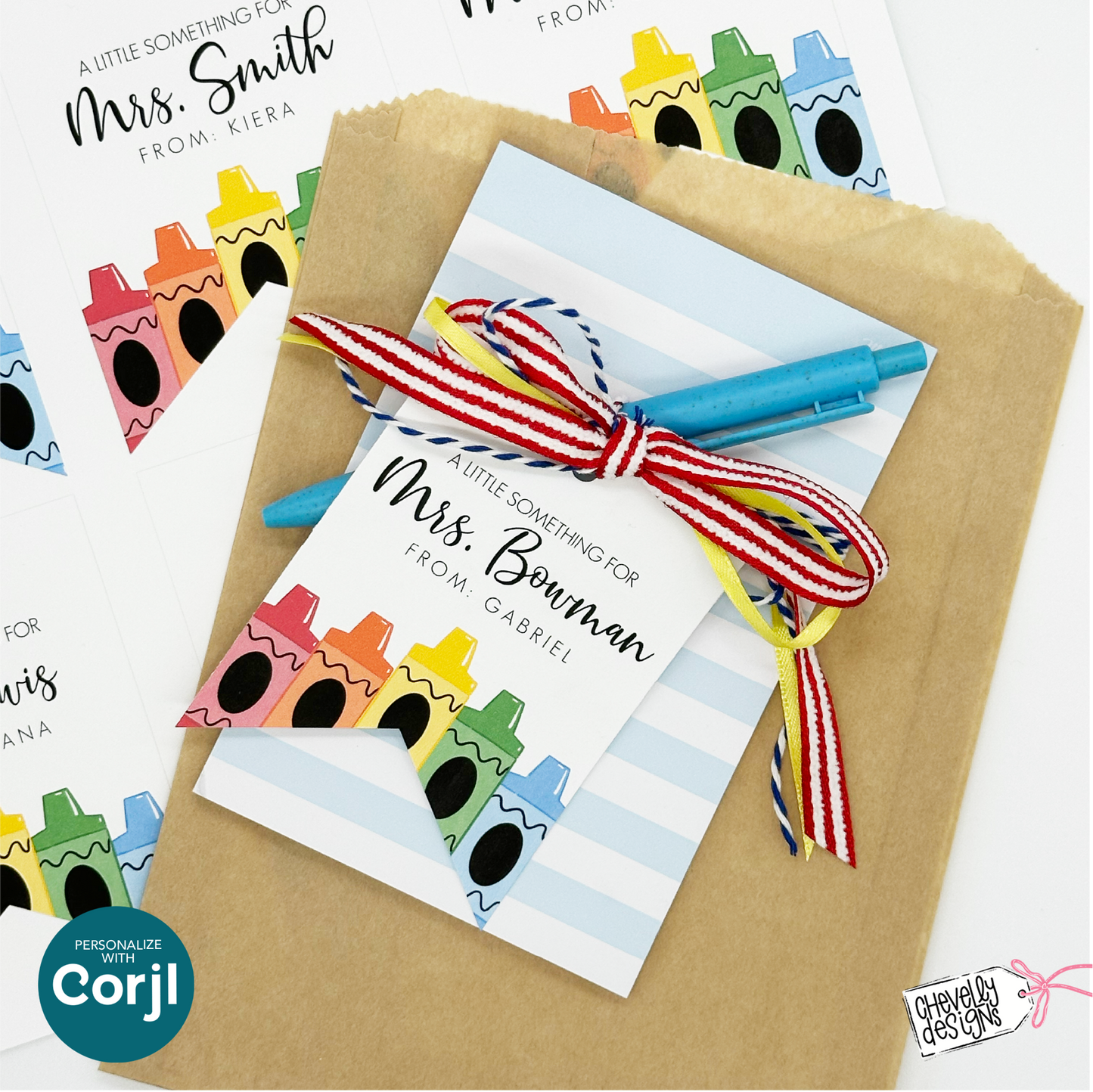 Editable Teacher Gift Tag Printable | Back to School, Teacher Appreciation, Any Occasion | Digital File