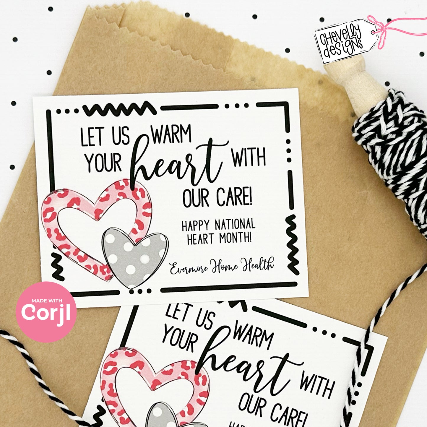 EDITABLE - Warm Your Heart Business Referral Gift Tags - Printable Digital File