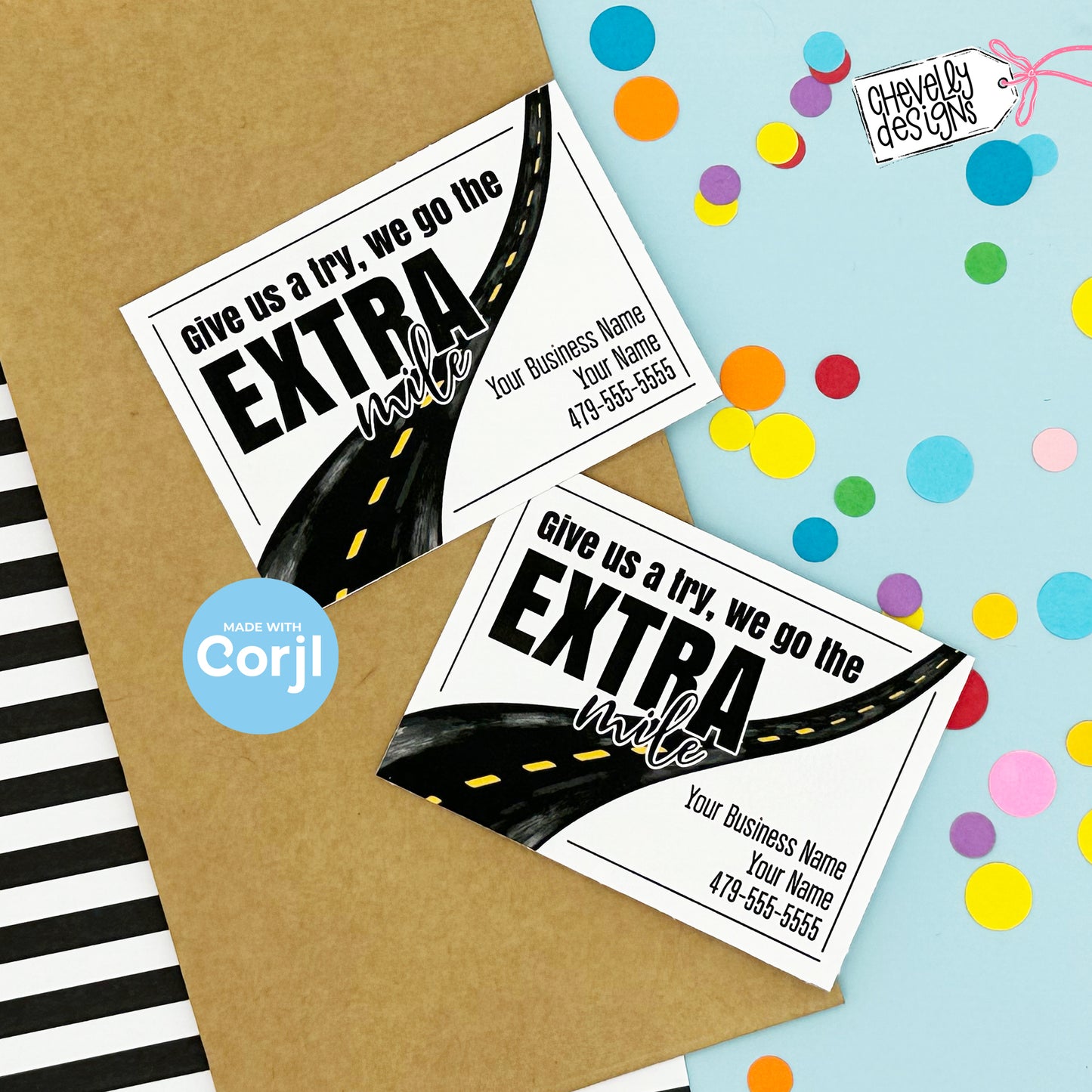 Editable - We Go The Extra Mile - Gum Gift Tags - Business Referral Marketing - Printable Digital File