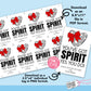 Editable - You've Got Spirit Yes You Do - Gift Tags for Cheerleaders - Red Silver Gray - Printable Digital File