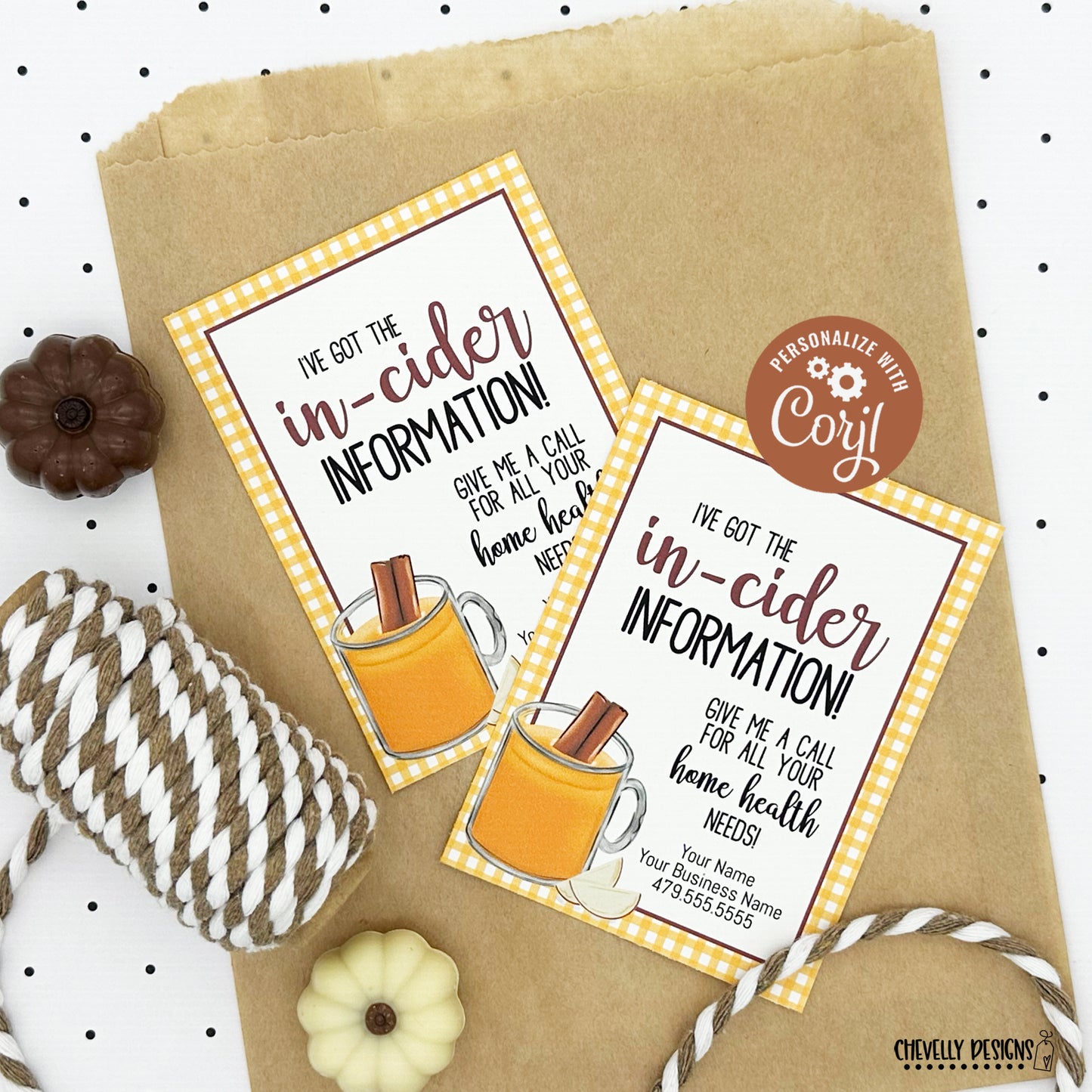 Editable - In-Cider Information - Business Marketing Referral Tags - Printable Digital File