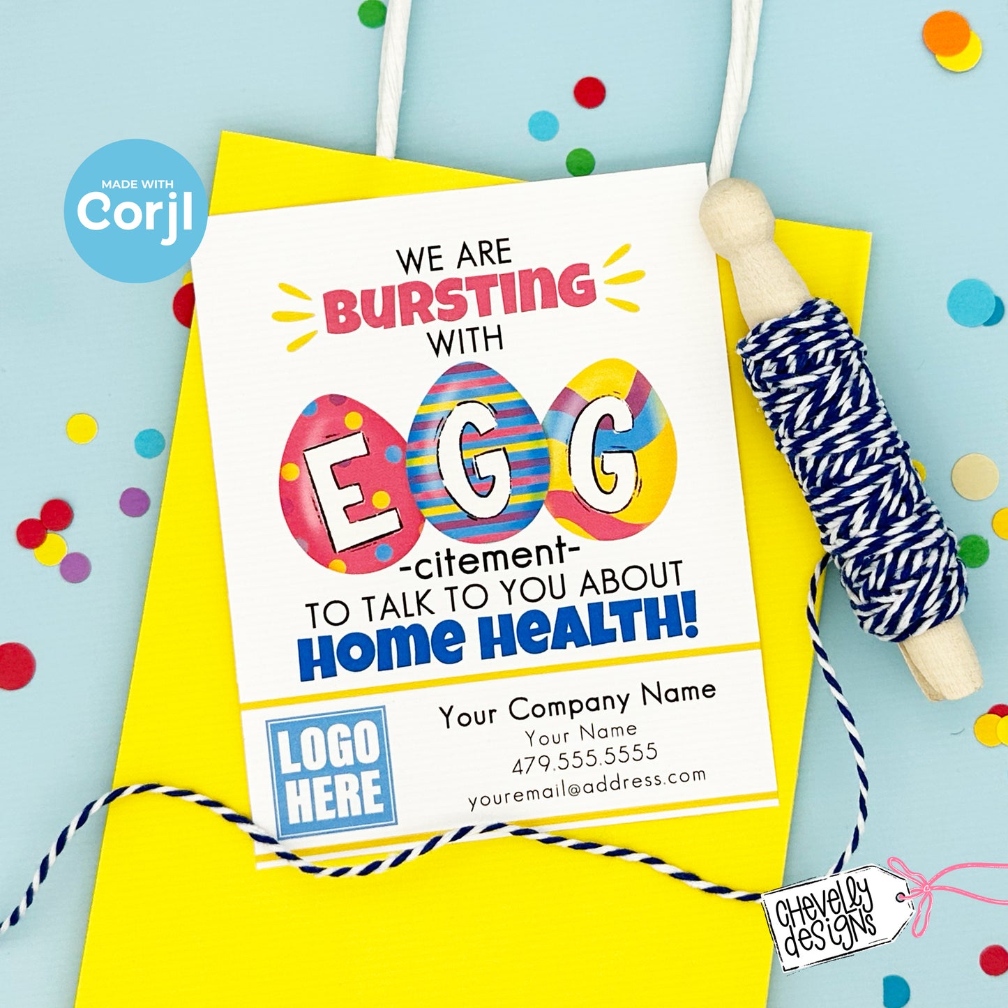 EDITABLE - We are Bursting with EGG-citement - Easter Referral Marketing Gift Tag - Printable Digital File