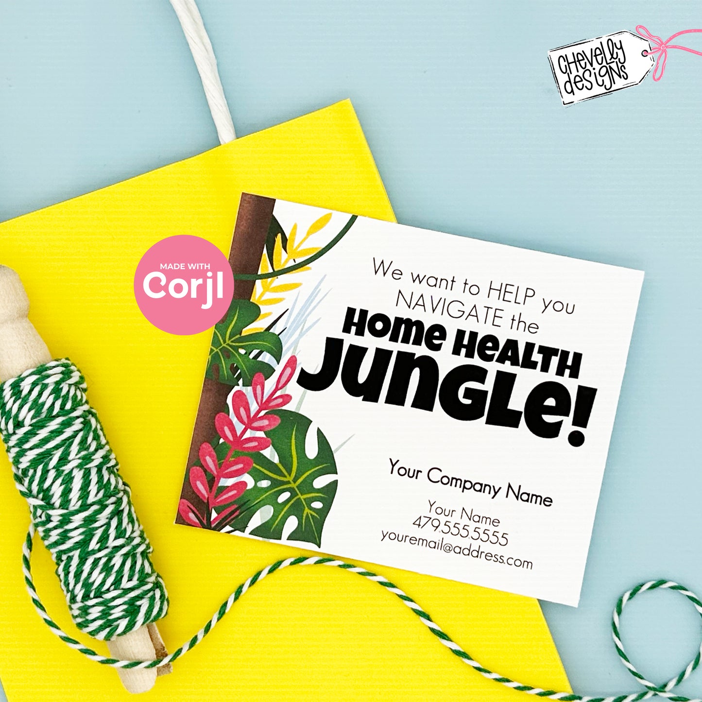 EDITABLE - Help You Navigate the Home Health Jungle - Referral Gift Tag - Printable Digital File