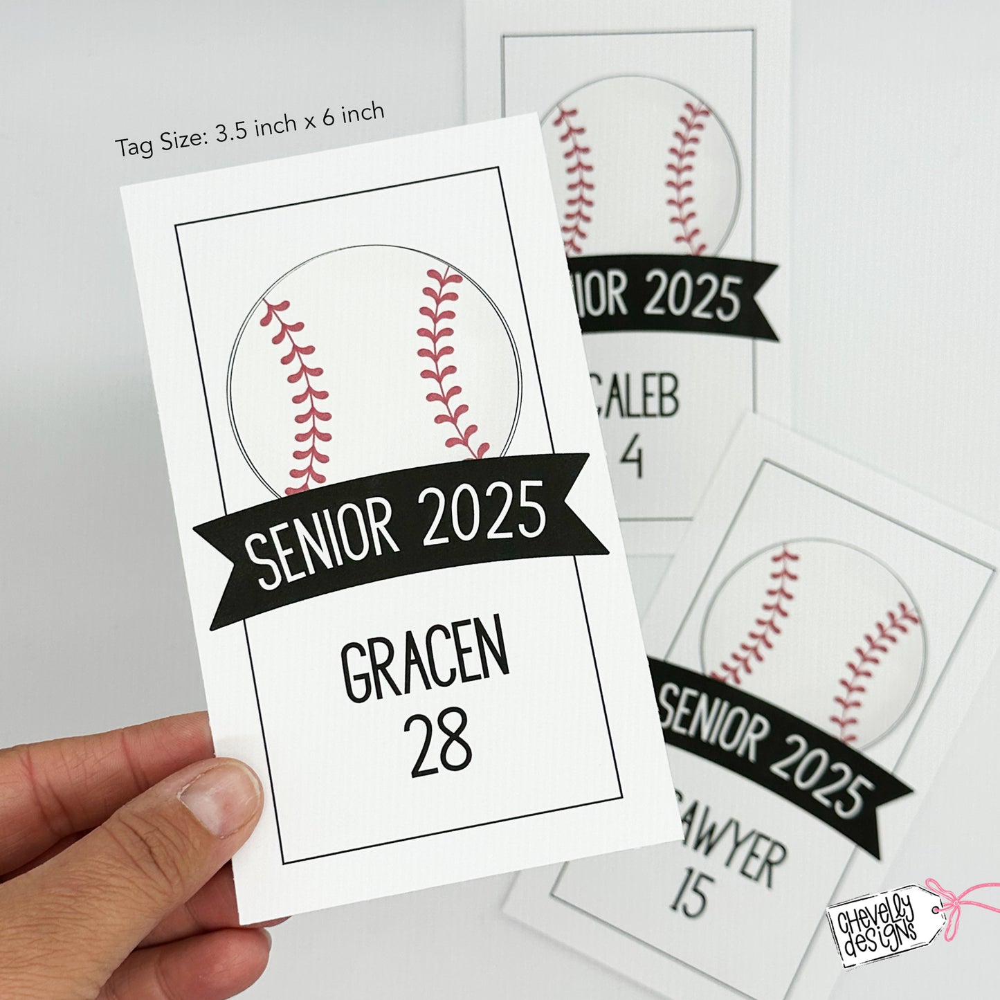 EDITABLE Printable Baseball Gift Tag for Senior Night Player Gifts, Digital File
