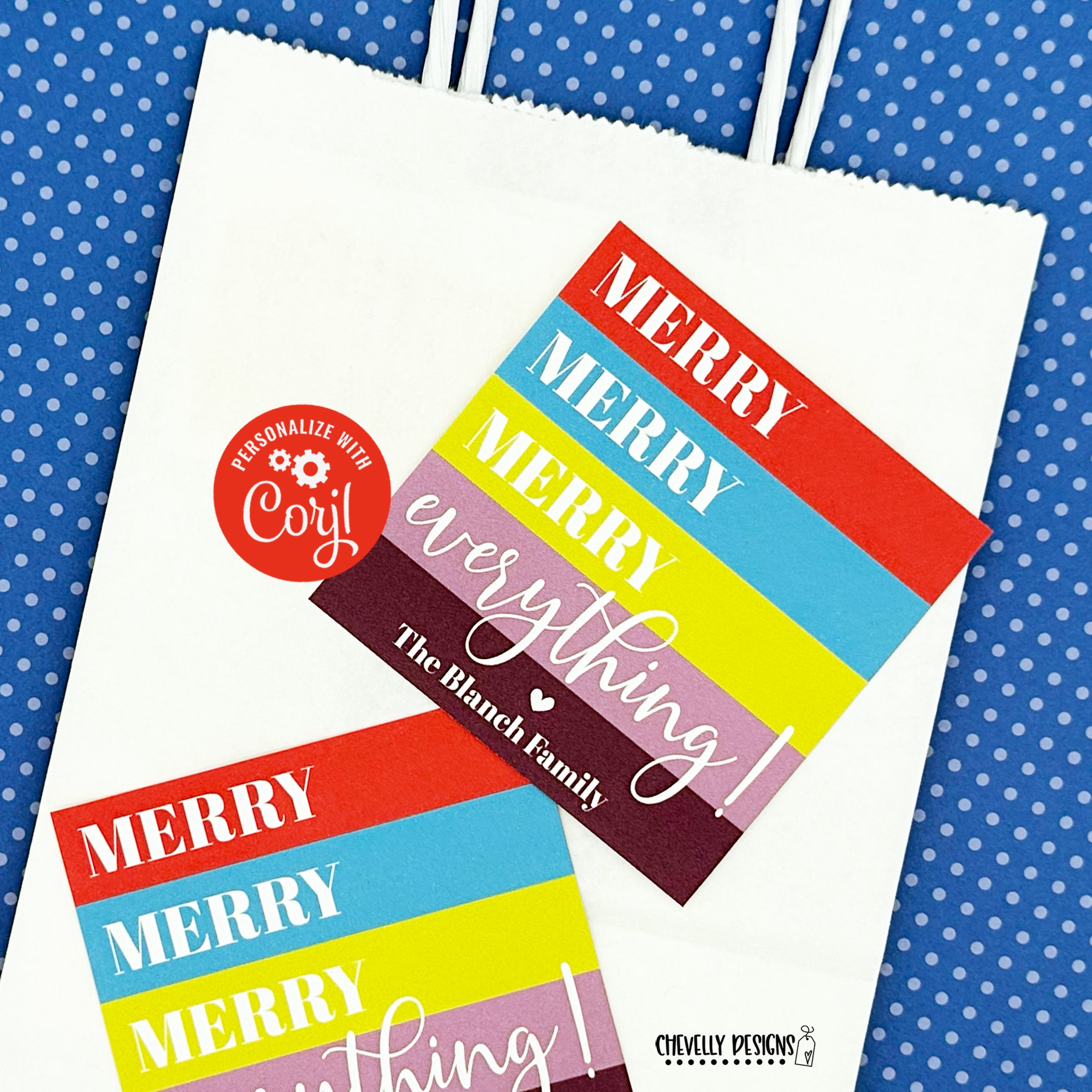 Personalised Joyful Christmas Gift Tags Custom Present Tags