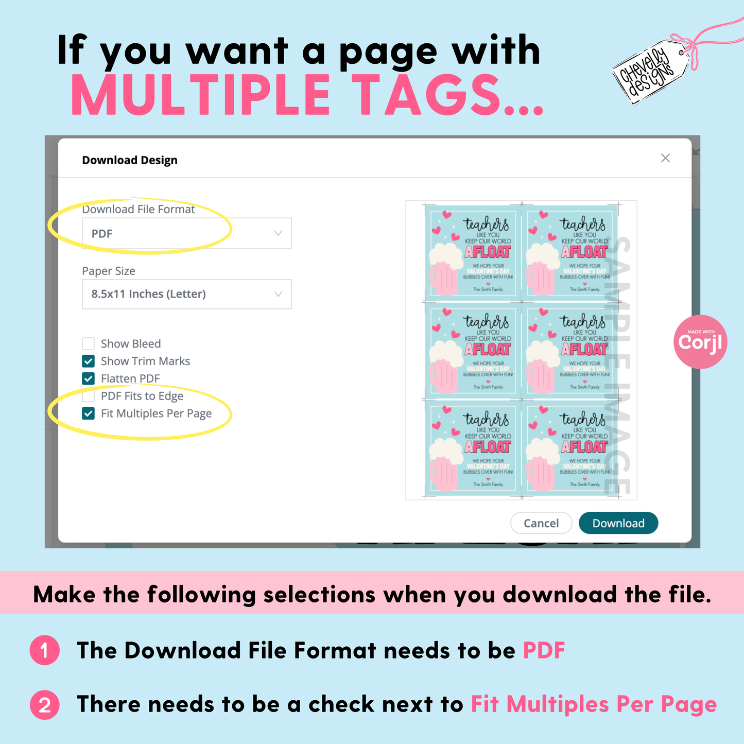 Editable Referral Gift Tag: Poppin New Year, Home Health Marketing Label, Printable HT-NY010