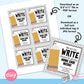 EDITABLE - We are the Write choice for Home Care - Business Marketing Gift Tag - Printable Digital File