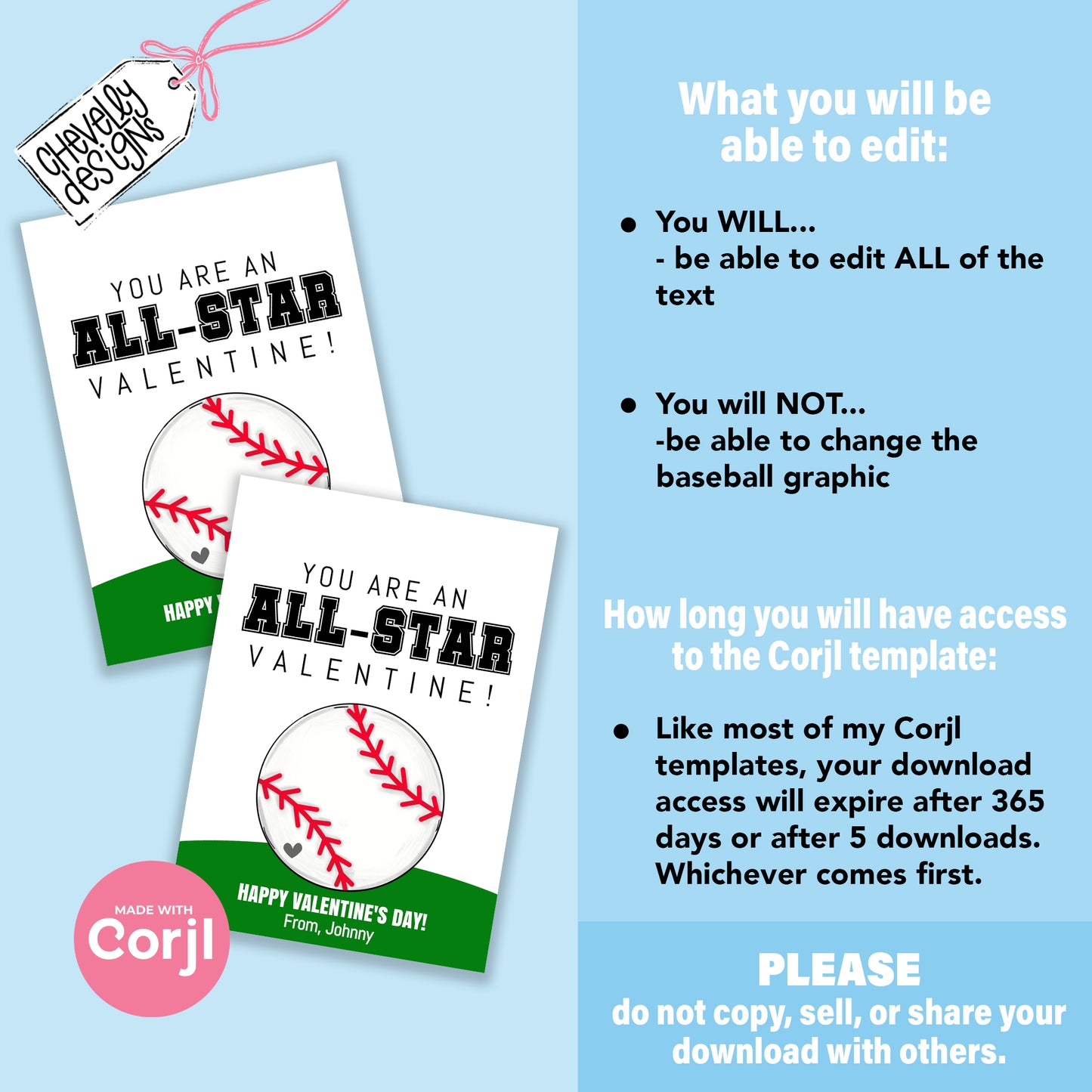 EDITABLE - You are an All Star Valentine - Baseball, Sports, Student Class Party Cards - Printable Digital File