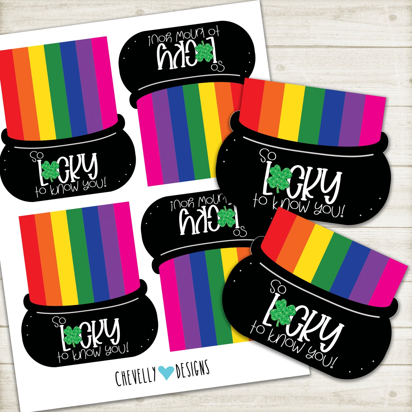 So Lucky to know You! - St. Patrick's Day Treat Bag Toppers | Printable - Instant Digital File