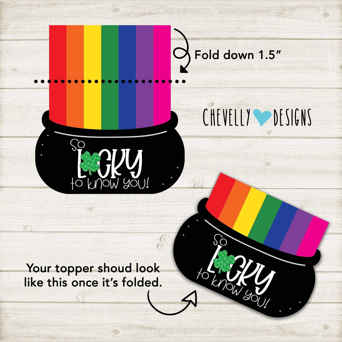 So Lucky to know You! - St. Patrick's Day Treat Bag Toppers | Printable - Instant Digital File