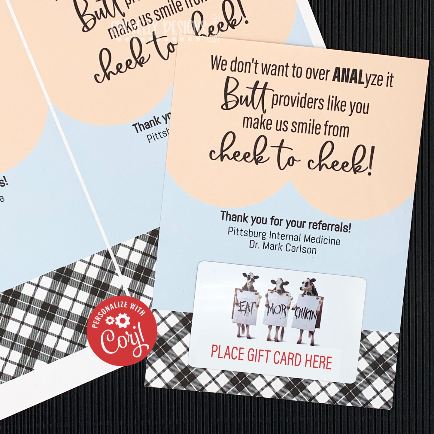 Editable - Internal Medicine - Colonoscopy Provider - 5x7 Gift Card Holder - Printable Digital File