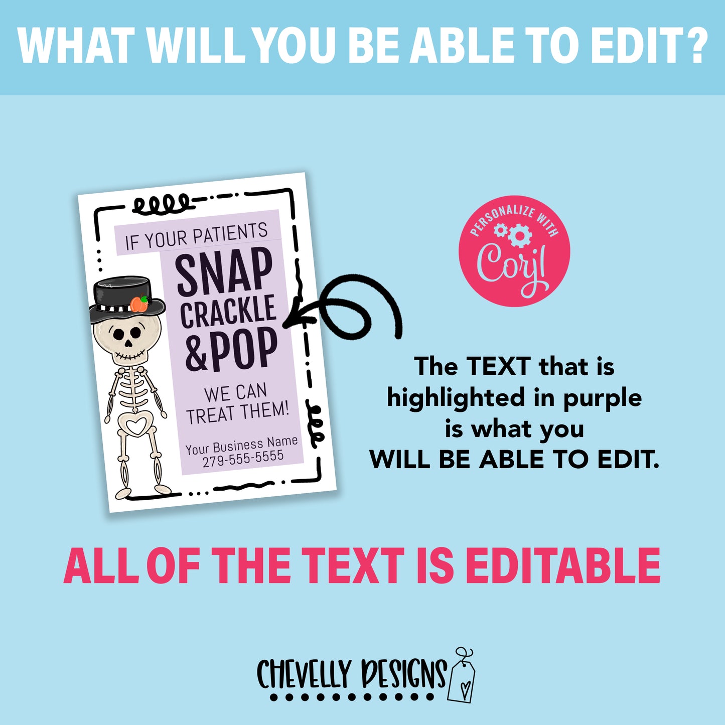 Editable - If Your Patients Snap Crackle and Pop - Business Referral Gift Tags - Printable Digital File