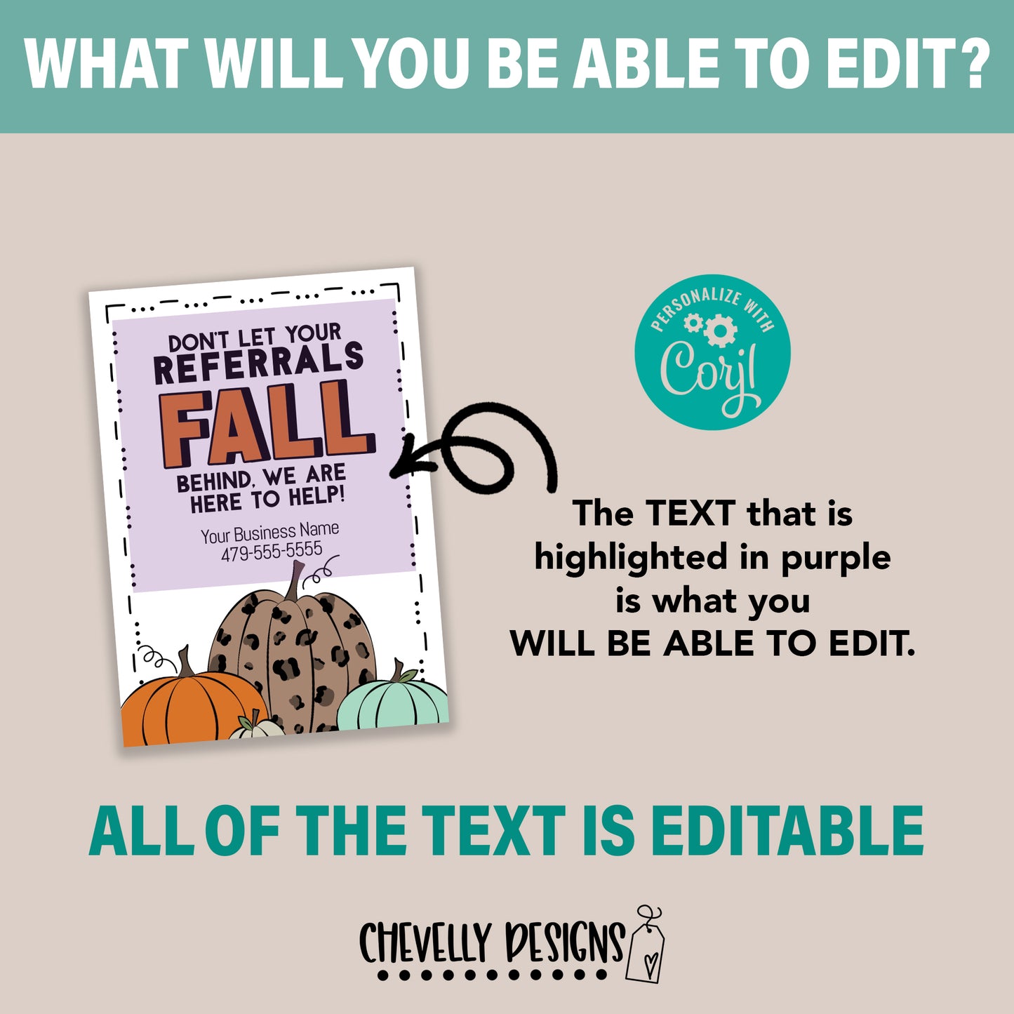 EDITABLE - Don't Let Your Referrals Fall Behind - Business Gift Tags - Printable Digital File