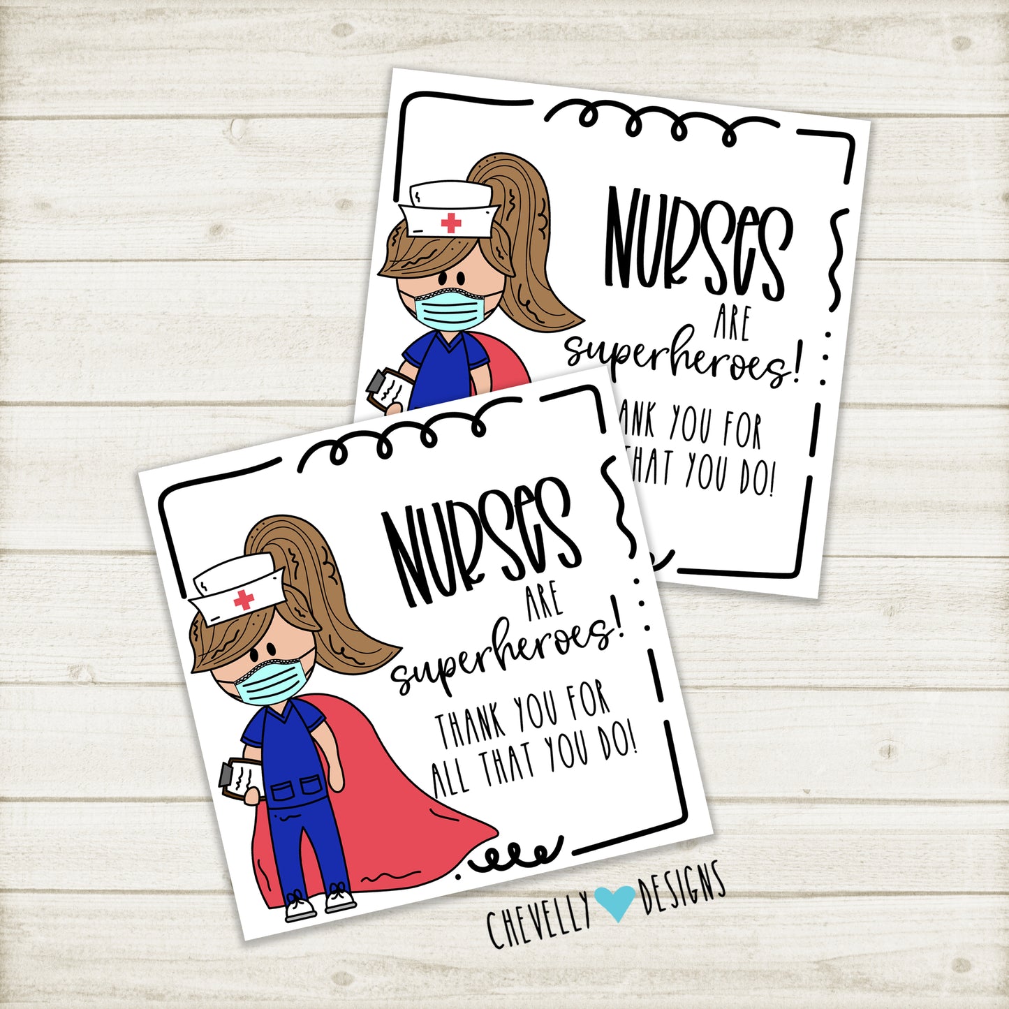 Printable Nurse Appreciation Gift Tags - Nurses are Superheroes | Instant Digital Download