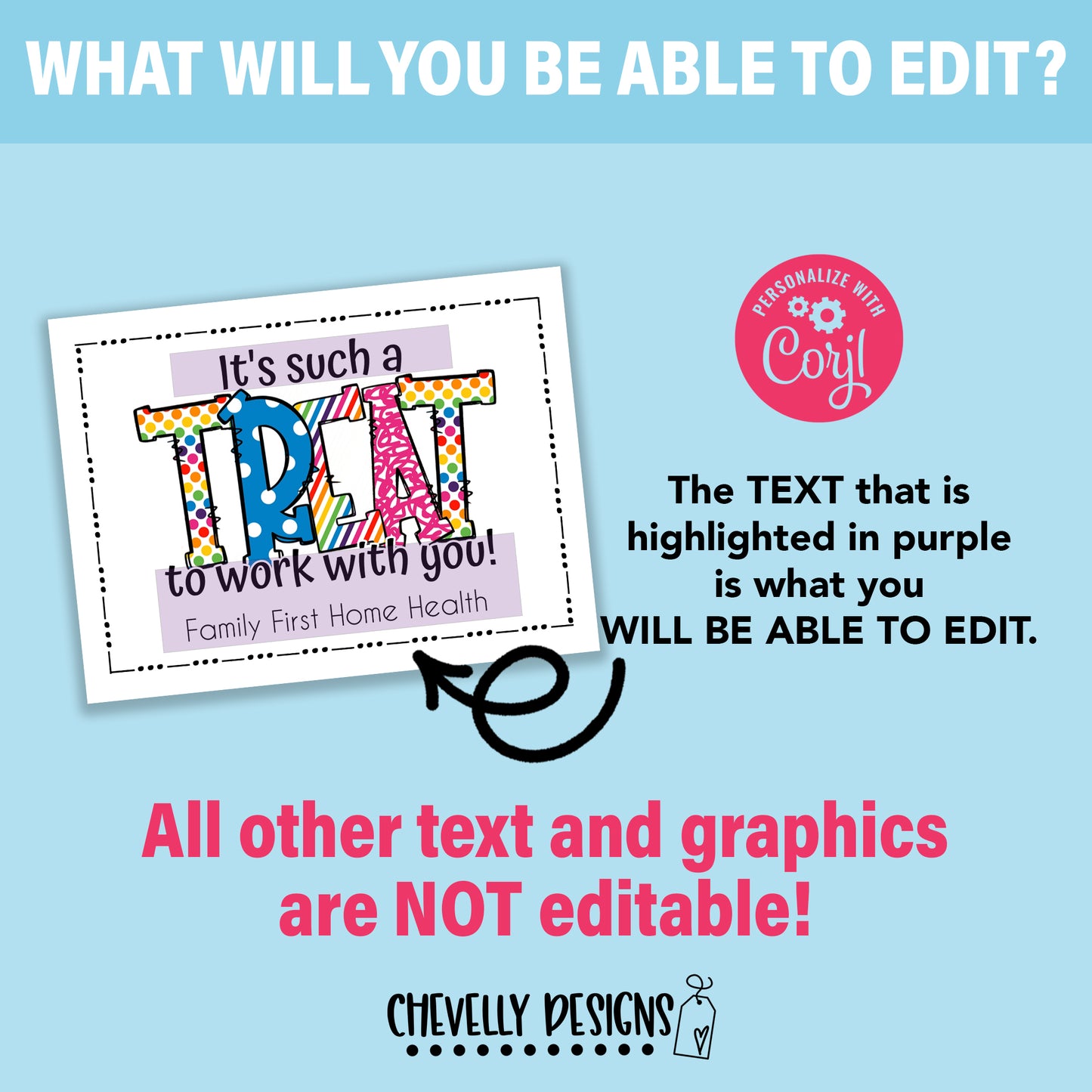 Editable - It's such a Treat to Work with You - Staff or Client Appreciation Gift Tags - Printable Digital File