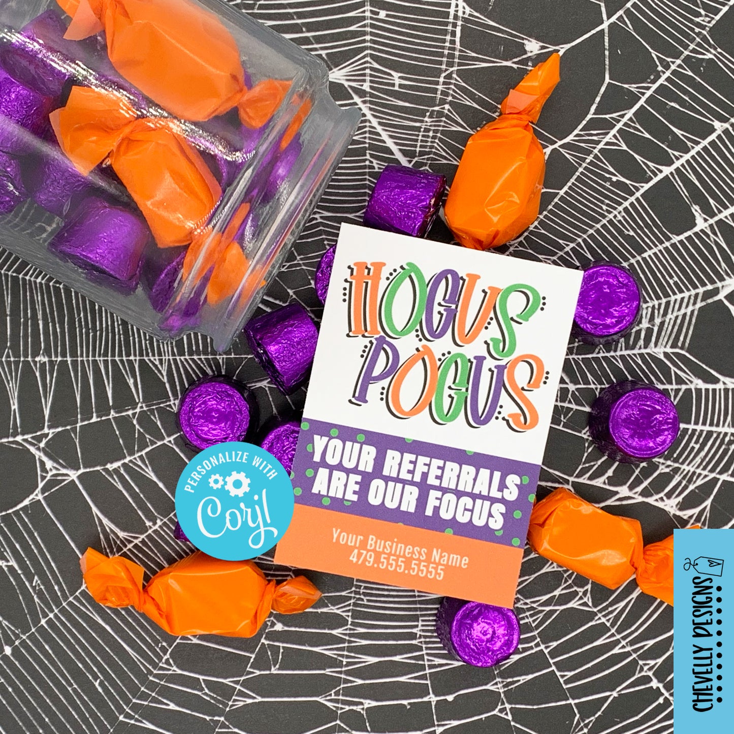 EDITABLE - Hocus Pocus Your Referrals are Our Focus Gift Tags - Printable Digital File