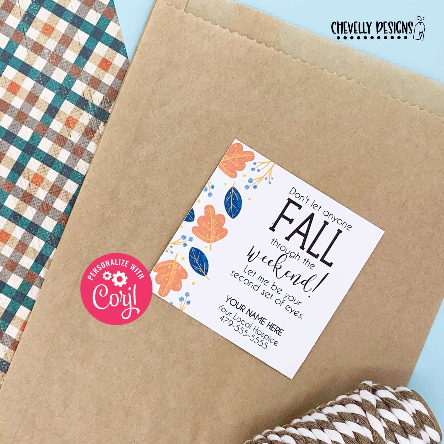 EDITABLE - Don't Let Anyone Fall Home Health and Hospice Tags - Printable Digital File