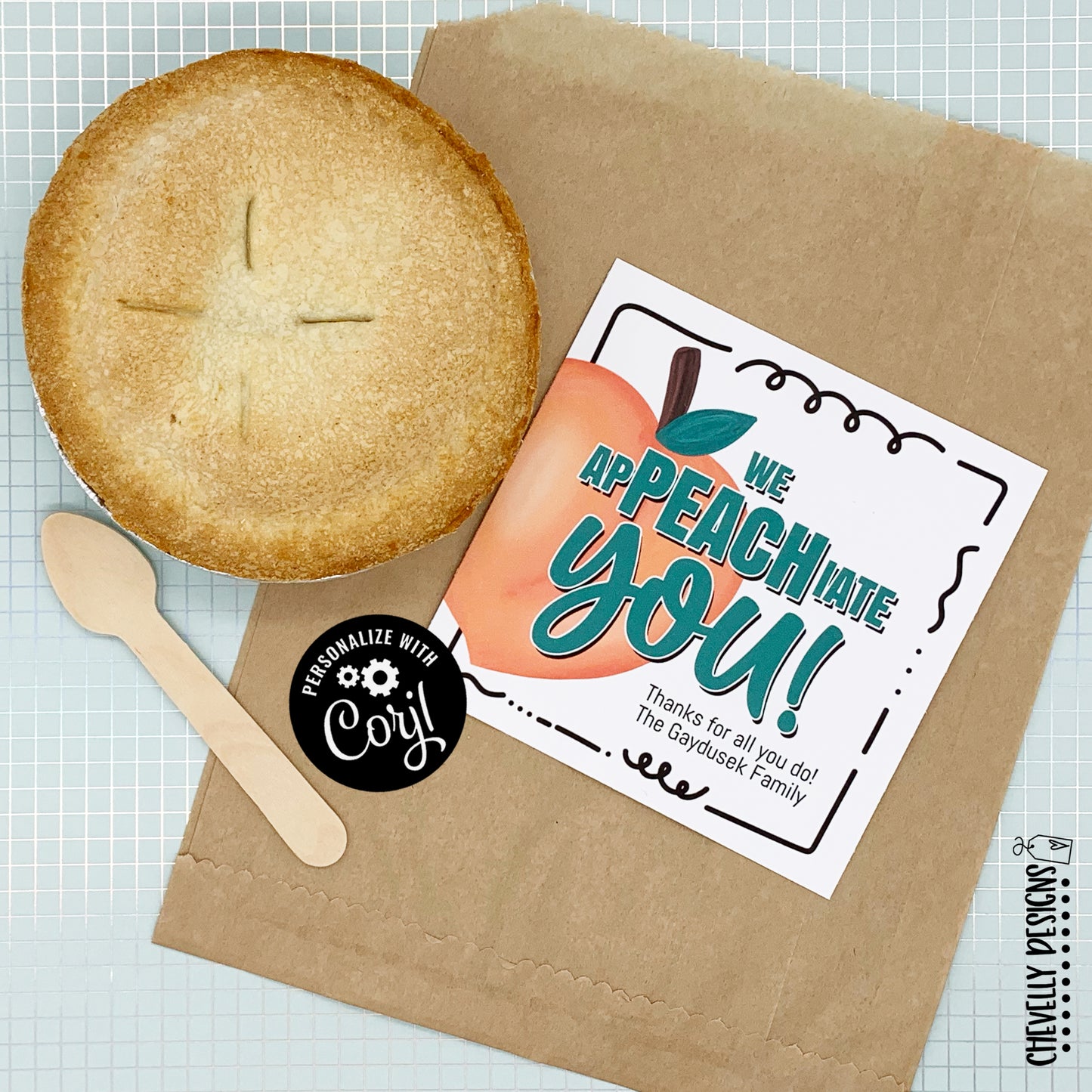 EDITABLE - We a-PEACH-iate You - Printable Appreciation Gift Tags - Digital File