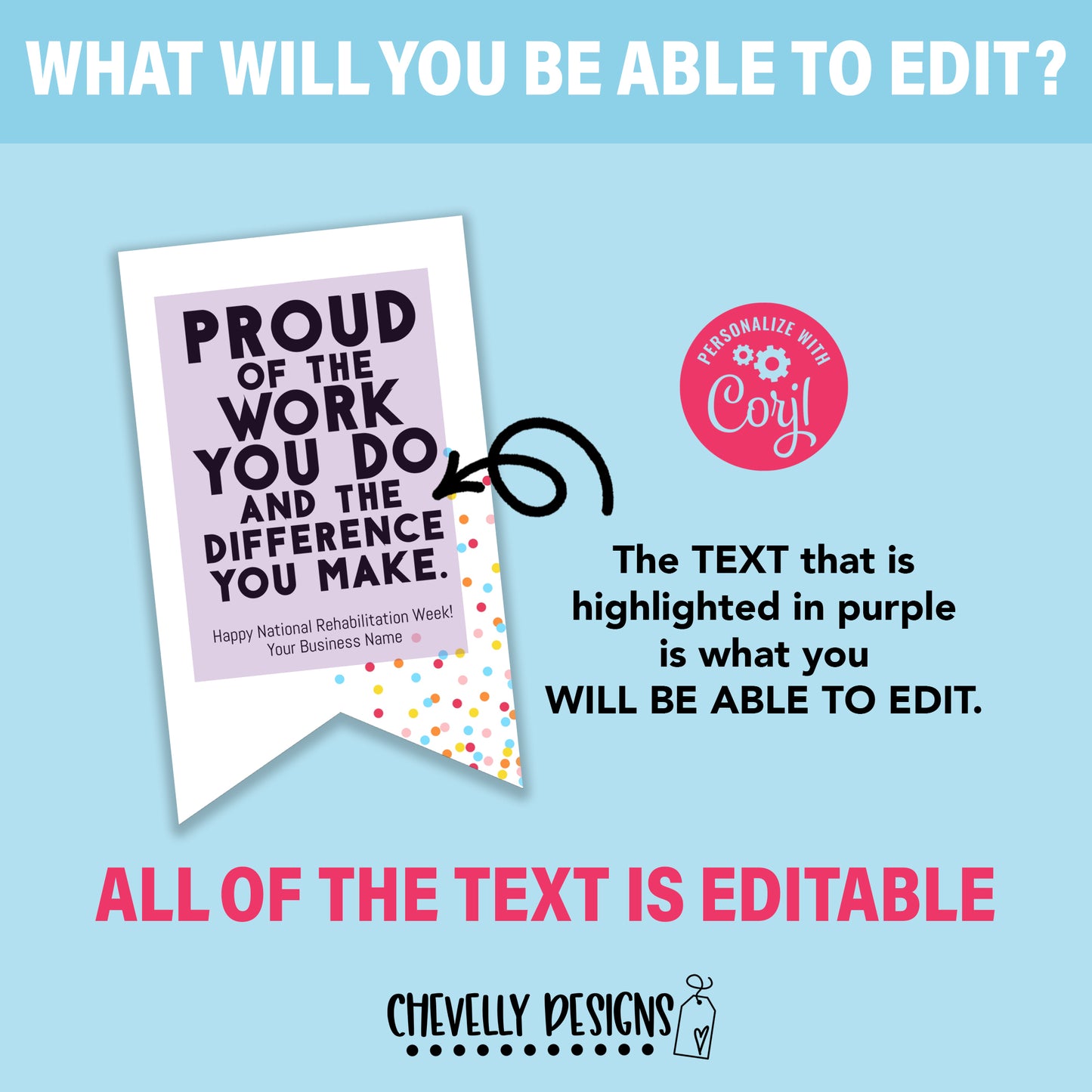 EDITABLE - Proud of the Work You Do - Printable Staff Appreciation Gift Tags - Digital File