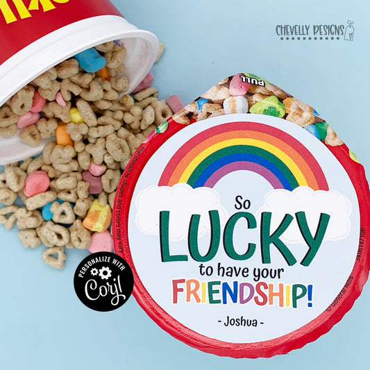 Editable - Lucky To Have Your Friendship - Gift Tags - Printable Digital File