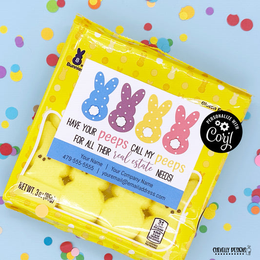 Editable - Have Your Peeps Call My Peeps for all Their Needs - Easter Referral Gift Tags - Printable  Digital File