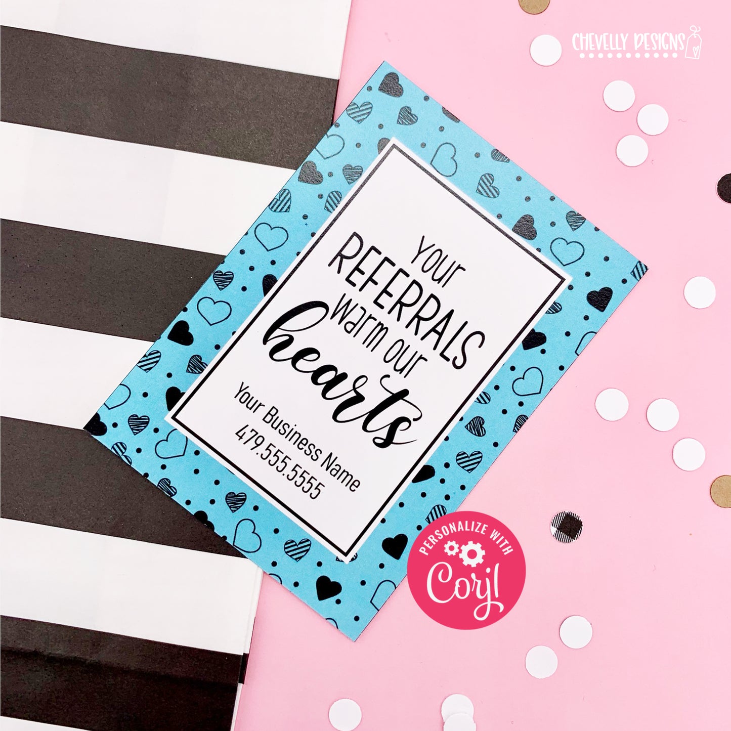 Editable - Your Referrals Warm our Hearts - Gift Tags - Printable Digital File
