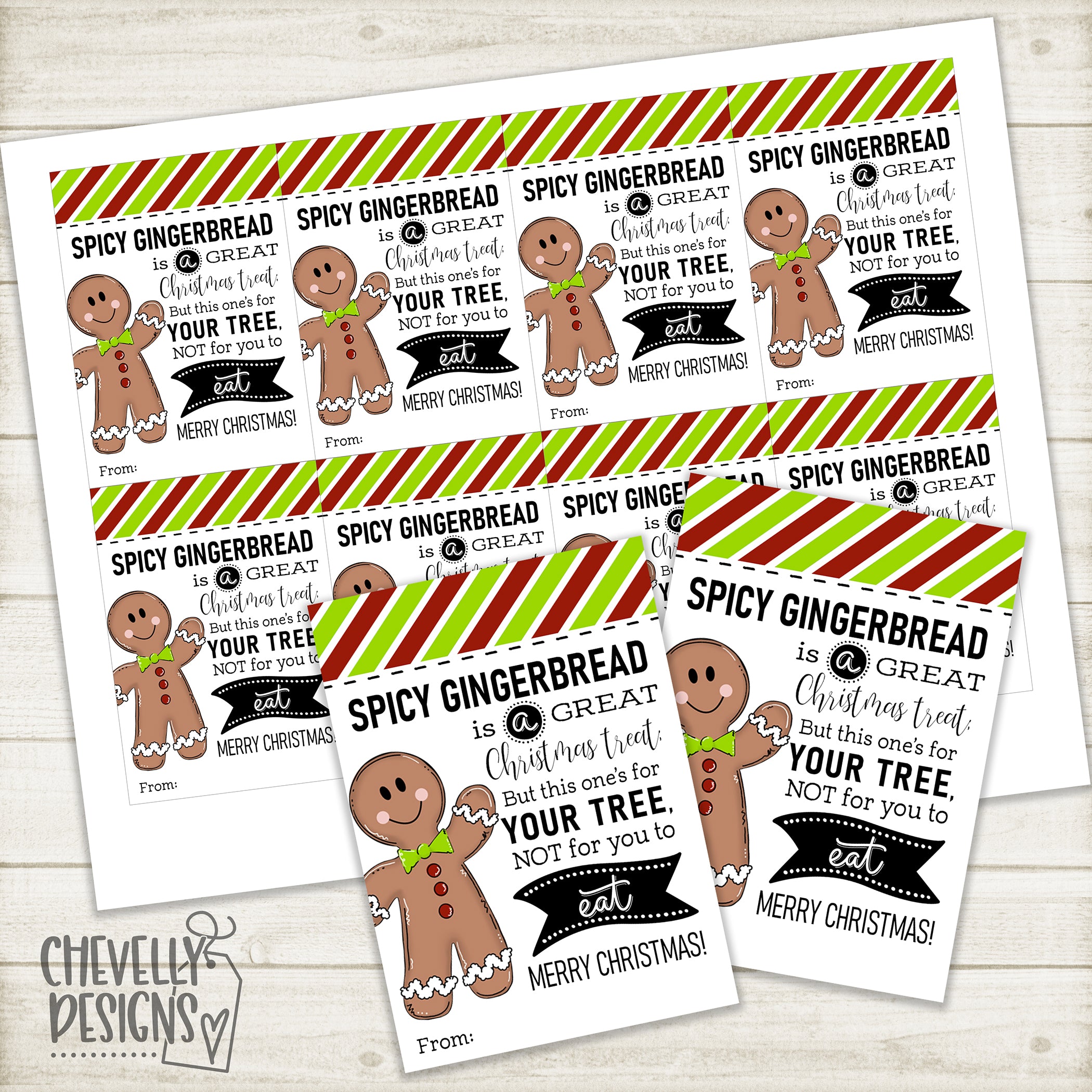 Printable Christmas Gift Tags - We make a Great Team >>>Insta –  Chevelly Designs