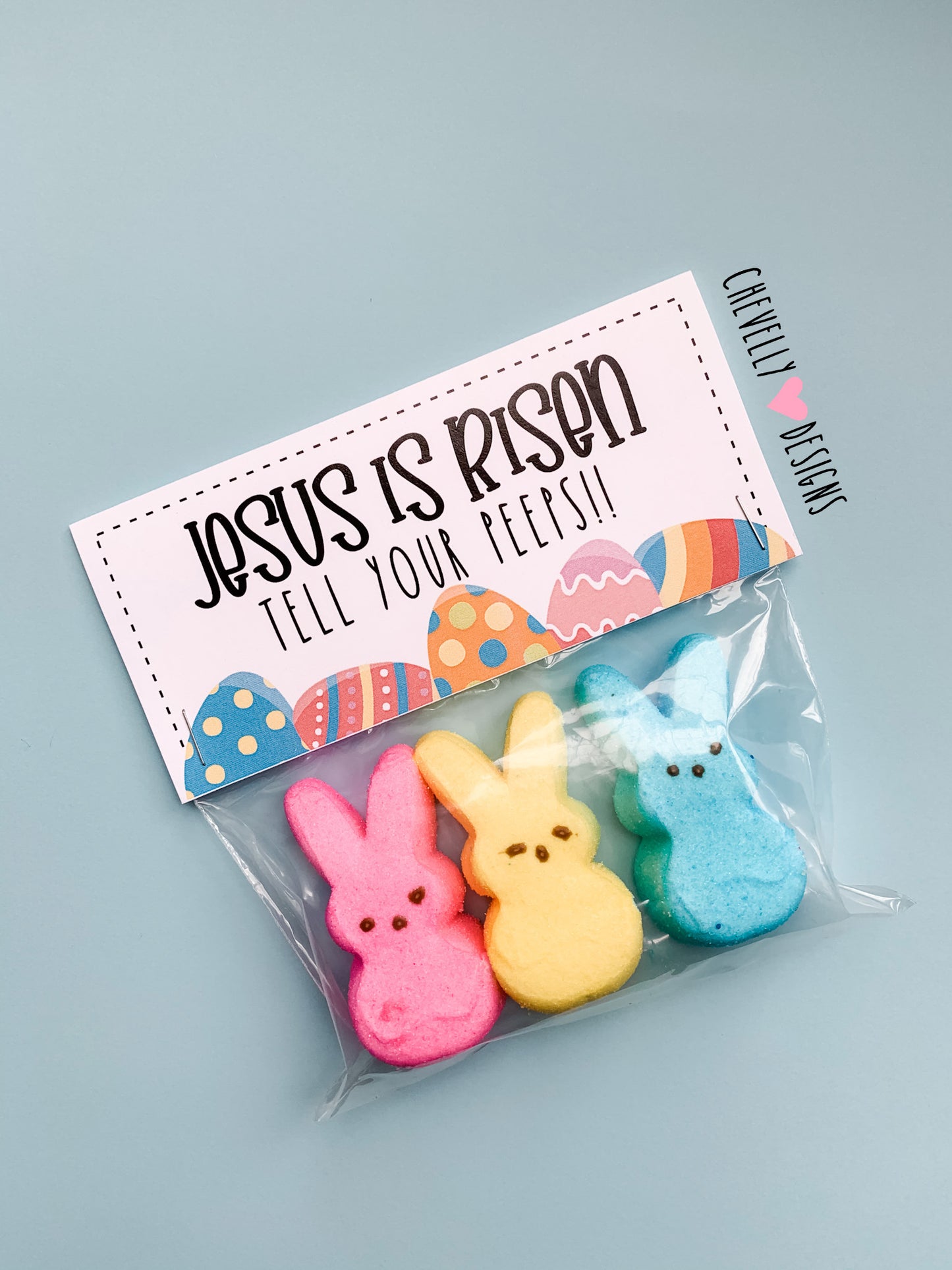 Jesus is Risen...tell your peeps - Treat Bag Toppers | Printable - Instant Digital File