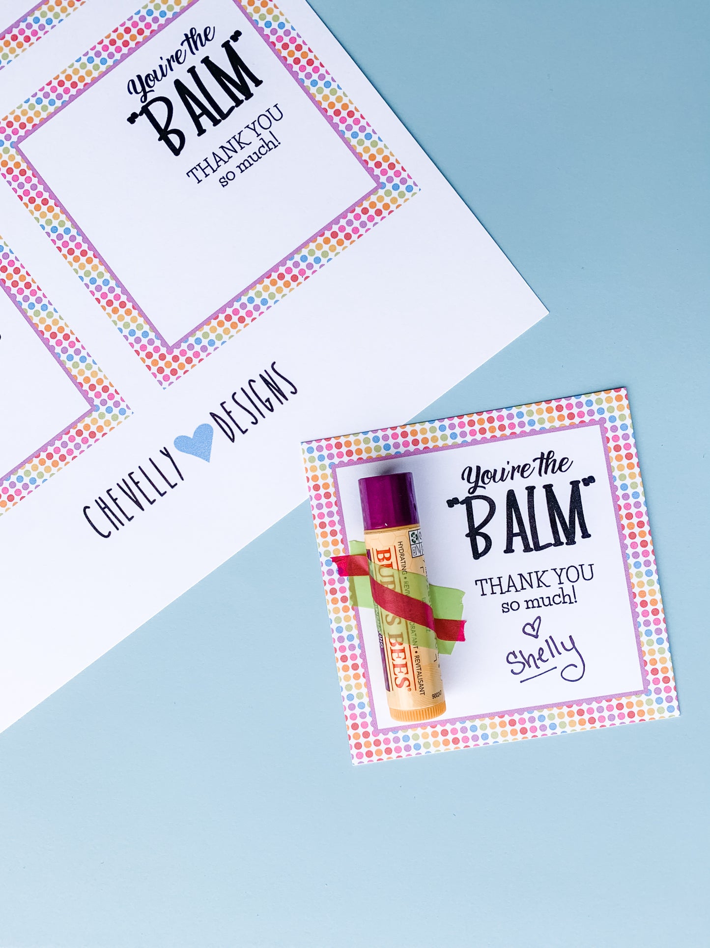 You're the Balm! Thank You Gift Tags | Printable - Instant Digital File