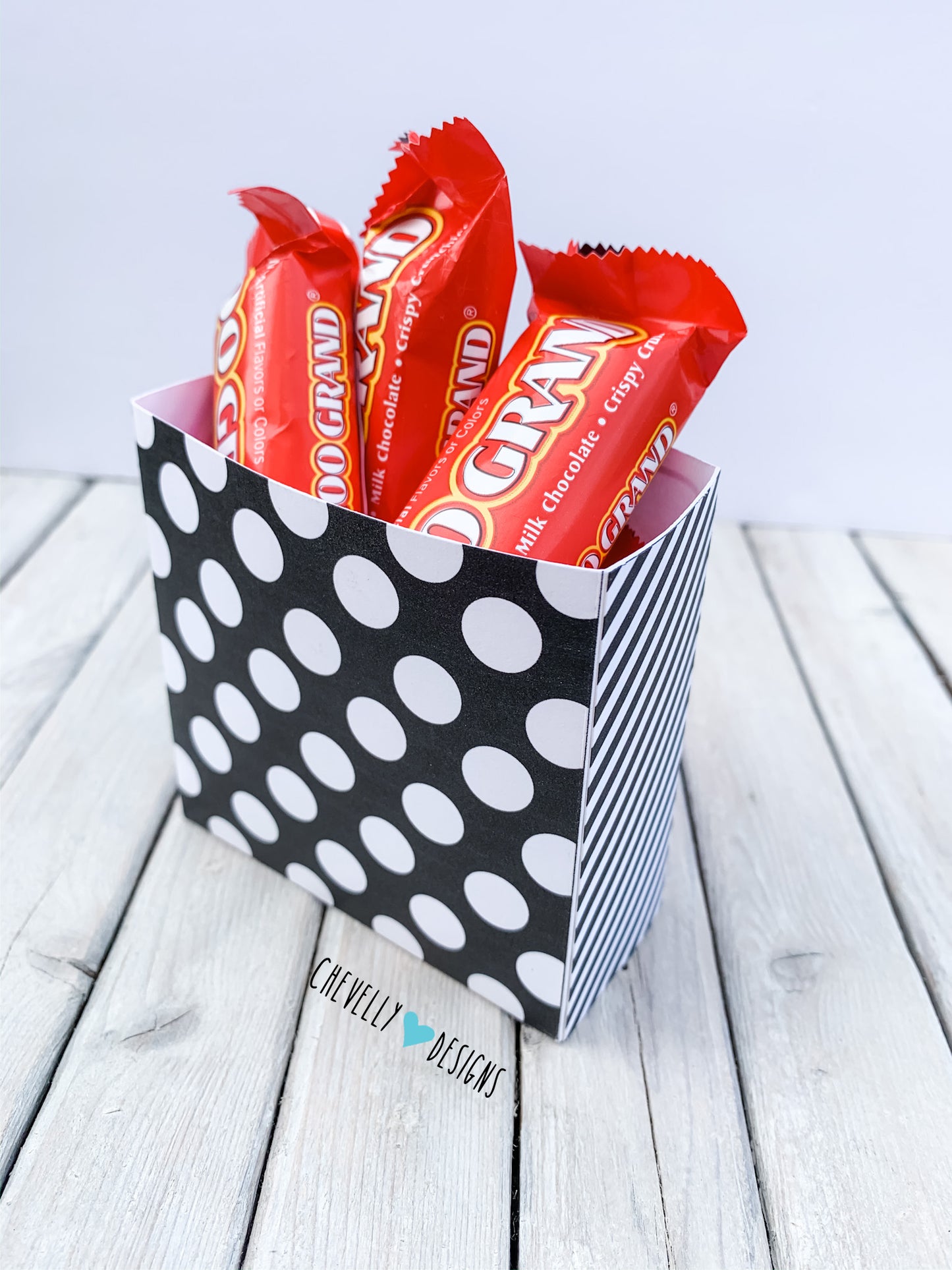 Printable Teacher Appreciation Gift Bag/Box for 100 Grand Candy - Small Treat Bag | Instant Digital File