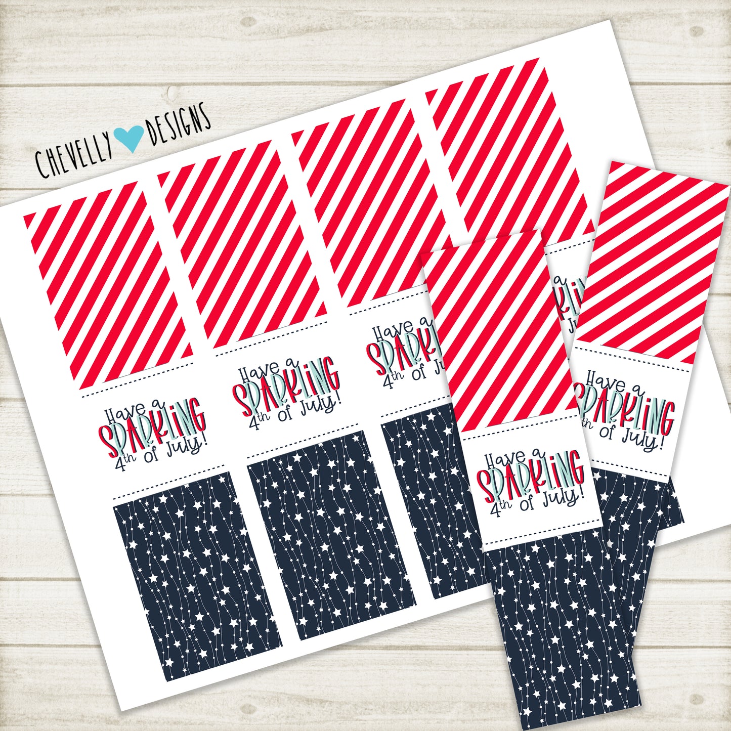 Printable "Have a Sparkling 4th of July" Sparkler Holders | Instant Download Digital File