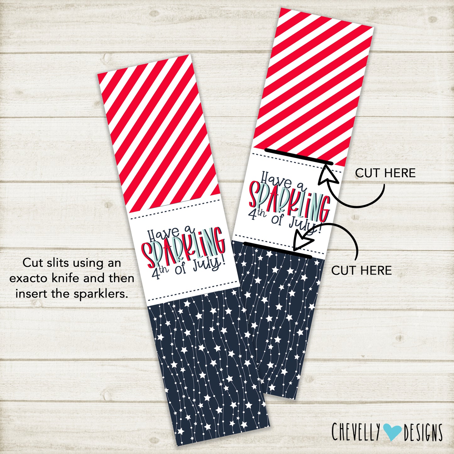 Printable "Have a Sparkling 4th of July" Sparkler Holders | Instant Download Digital File