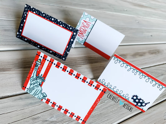 Printable 4th of July Food Tent Labels | Instant Download Digital File