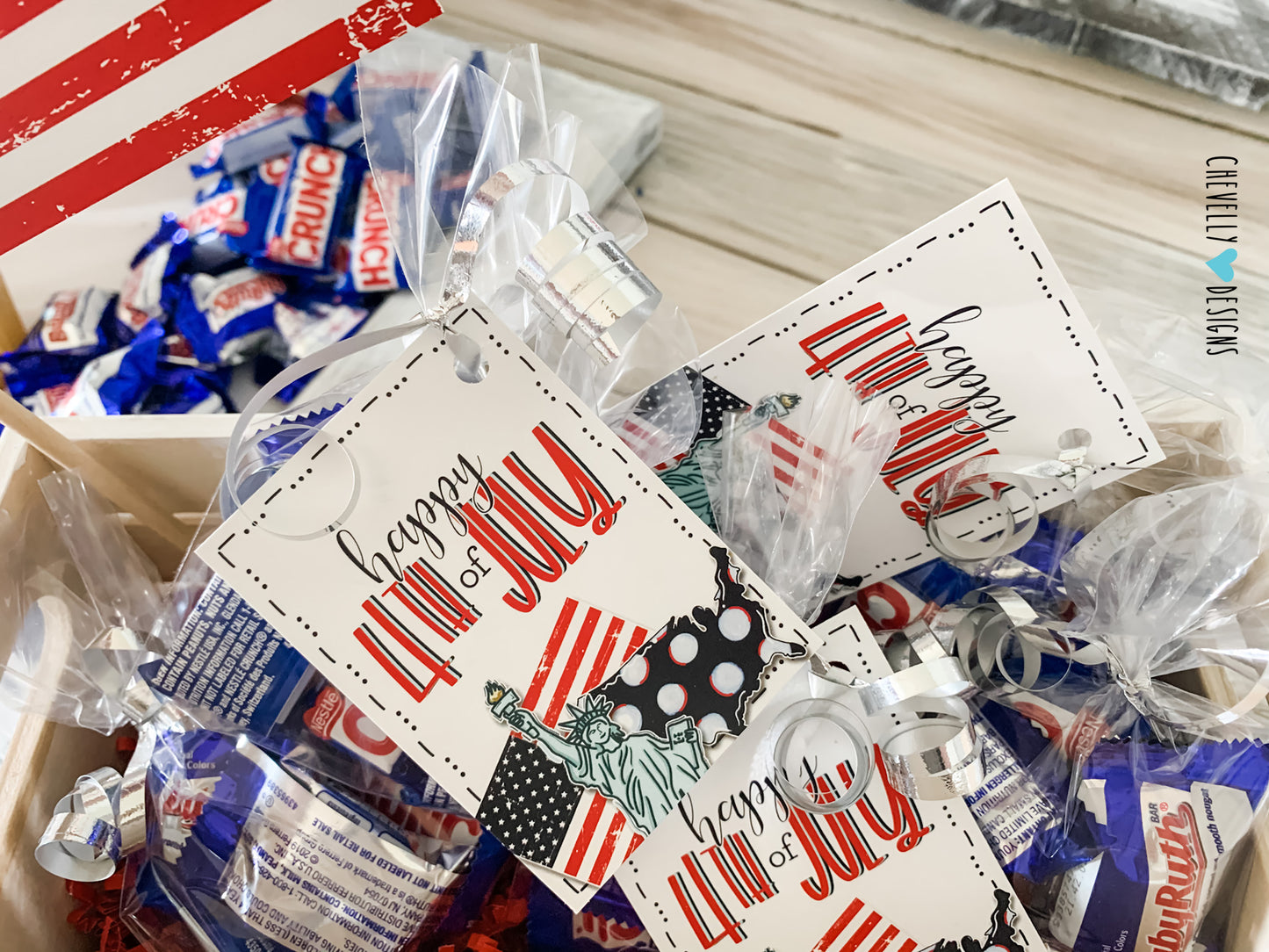 Printable "Happy 4th of July" Gift Tags | Instant Download Digital File