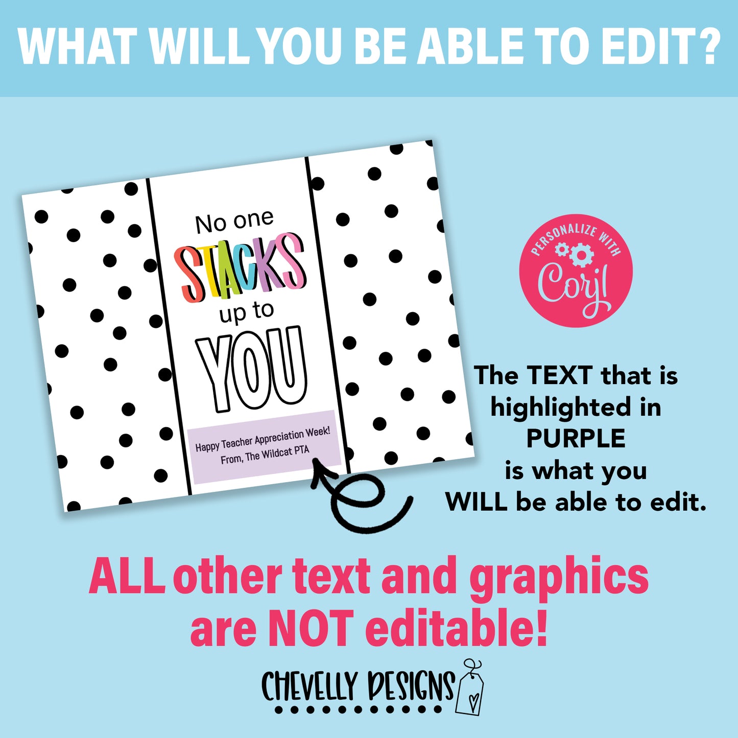 Editable - No One Stacks Up to You - Appreciation Pringles Can Wrap - Printable Digital File