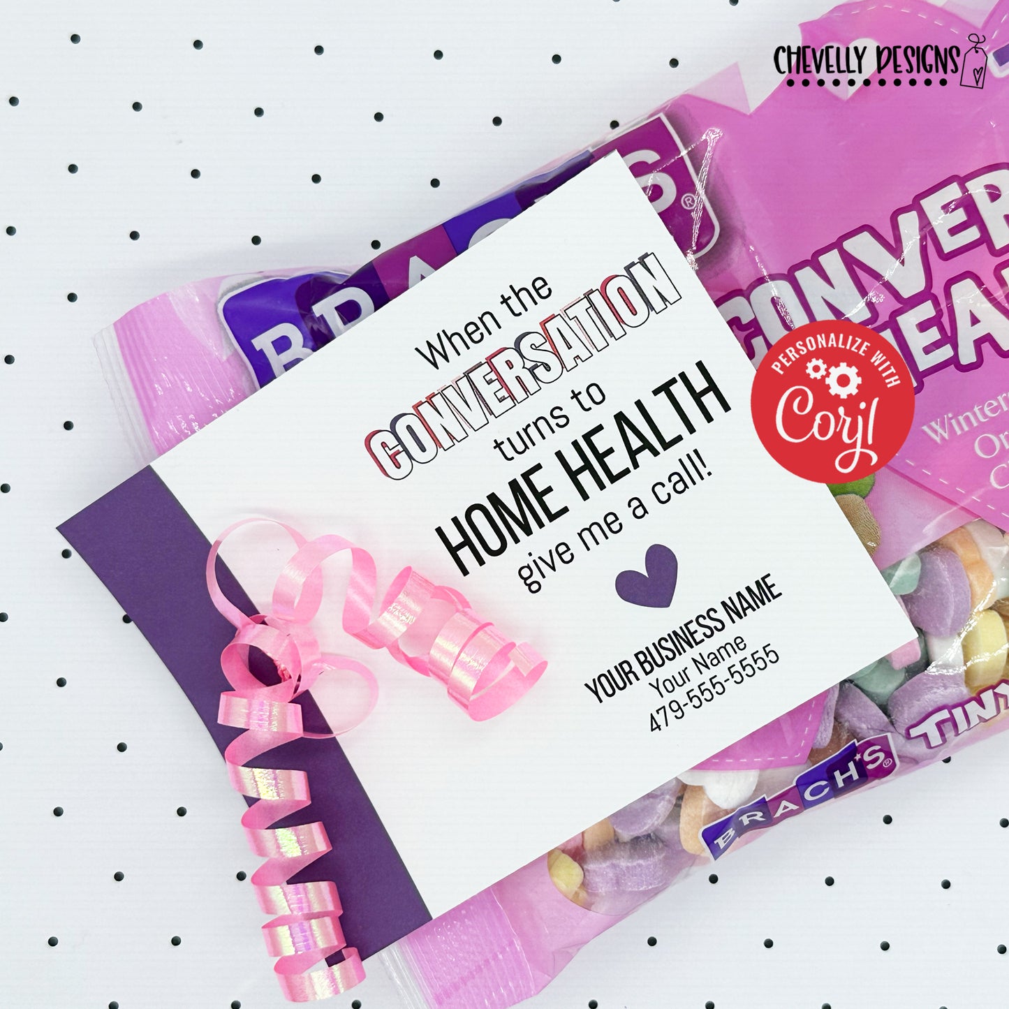 EDITABLE - When the Conversation Turns to Home Health - Referral Valentine Cards - Printable Digital File