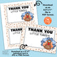 EDITABLE - Thanks for Taking Care of Our Little Turkey - 5x7 Thanksgiving Gift Card Holder - Printable Digital File