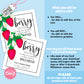 EDITABLE - Berry Excited to Help Your Patients - Strawberry Referral Marketing Gift Tag - Printable Digital File