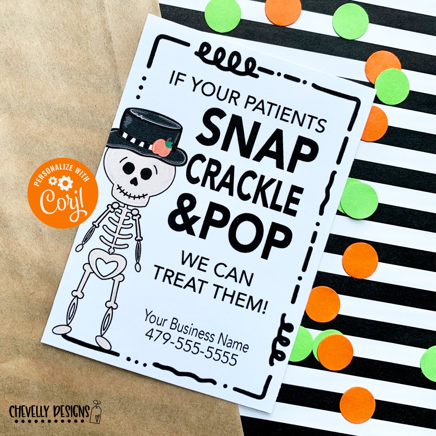 Editable - If Your Patients Snap Crackle and Pop - Business Referral Gift Tags - Printable Digital File