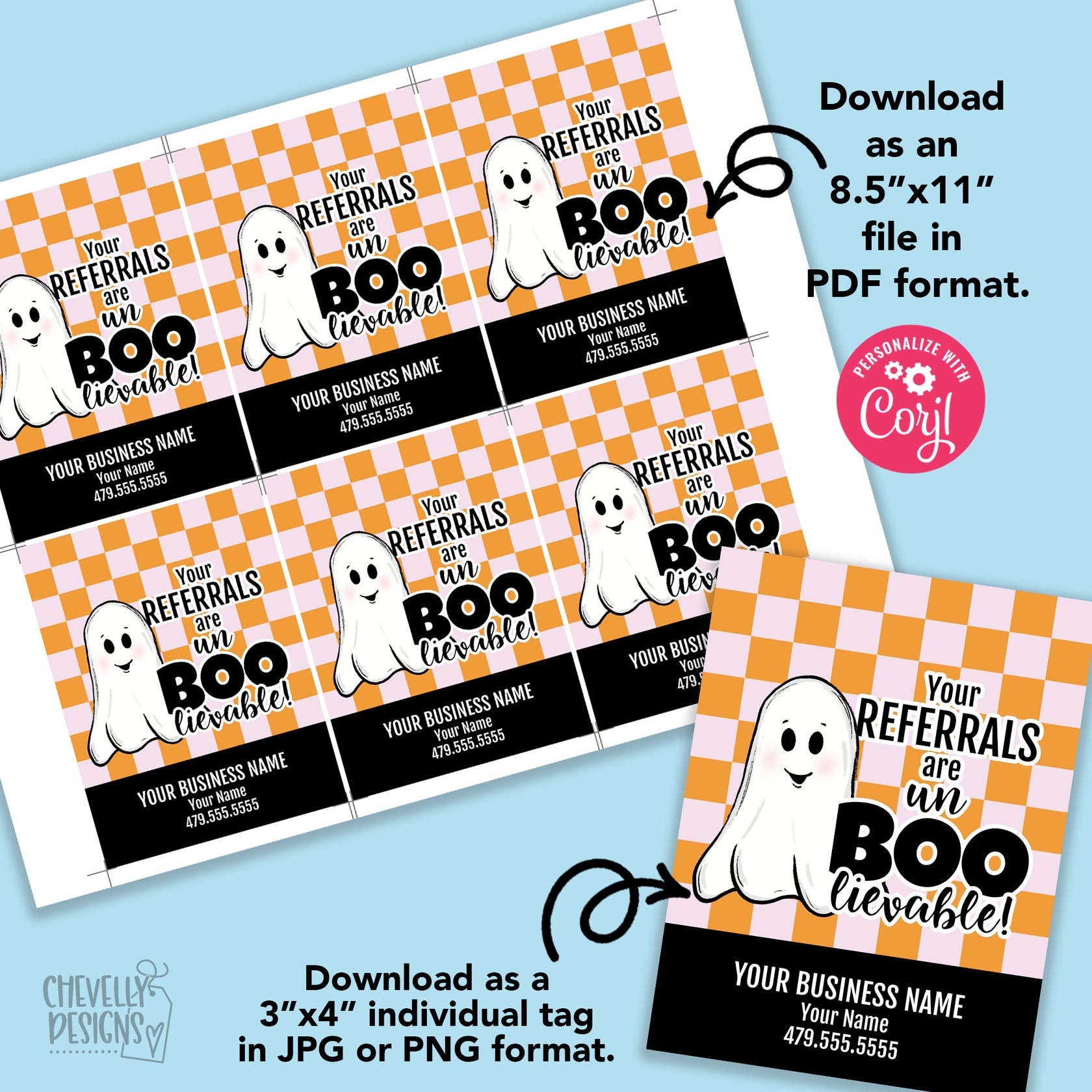 EDITABLE - Your Referrals are un-BOO-lievable - Business Marketing Gif ...