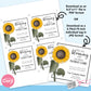 Editable Sunflower Referral Gift Tag - Rise and Shine with Home Healthcare - summer - Printable Digital File