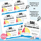 Editable Sailboat Referral Gift Tag - Set Sail with Excellent Patient Care - Printable Digital File