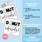 Editable Donut Referral Gift Tag - Thankful For Your Referrals, Printable Digital File