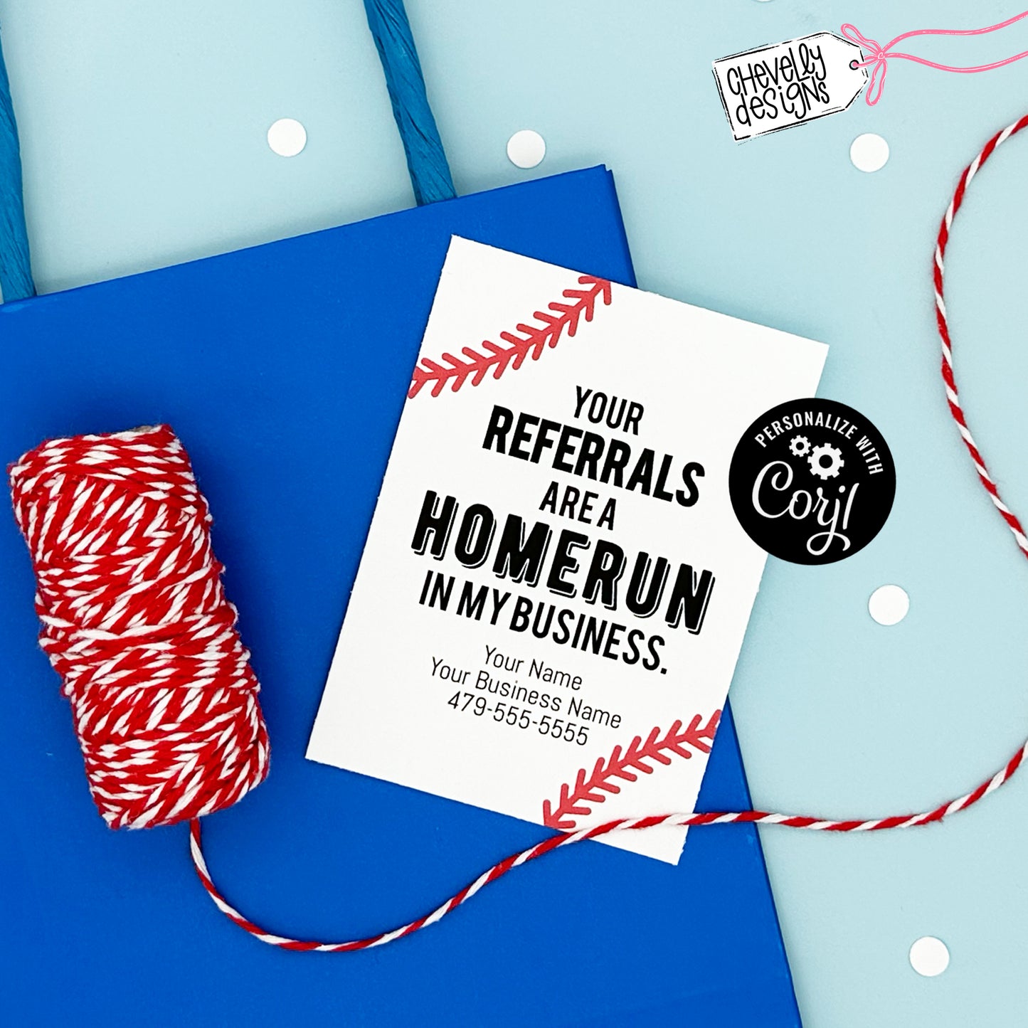 Editable - Baseball Home Run Referral Gift Tags - Printable - Digital File - Business Marketing