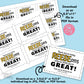 Editable -  We Think You're Great - Peanut Butter Cup Appreciation Gift Tags - Printable Digital File