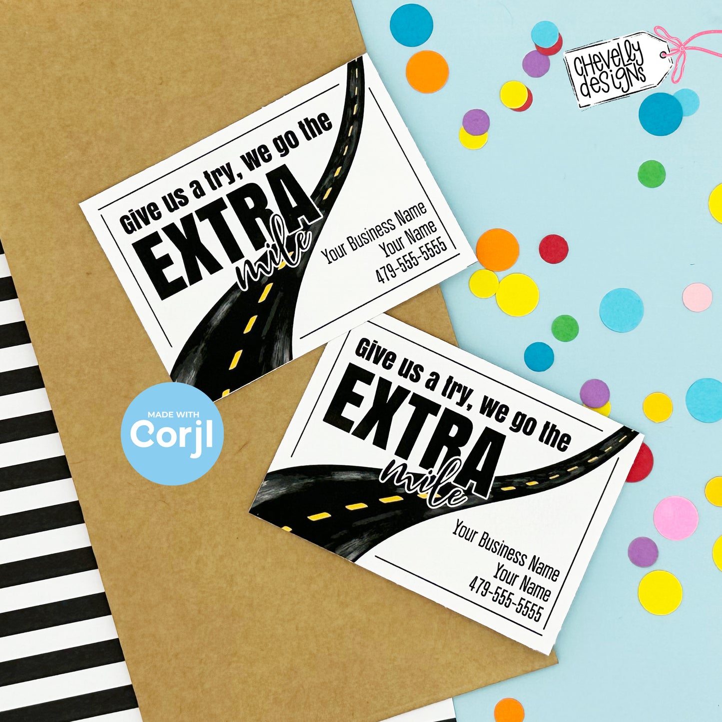 Editable - We Go The Extra Mile -  Gum Gift Tags - Business Referral Marketing - Printable Digital File
