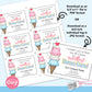 EDITABLE - I Scream, You Scream - Ice Cream Cone Business Referral Gift Tags - Printable Digital File